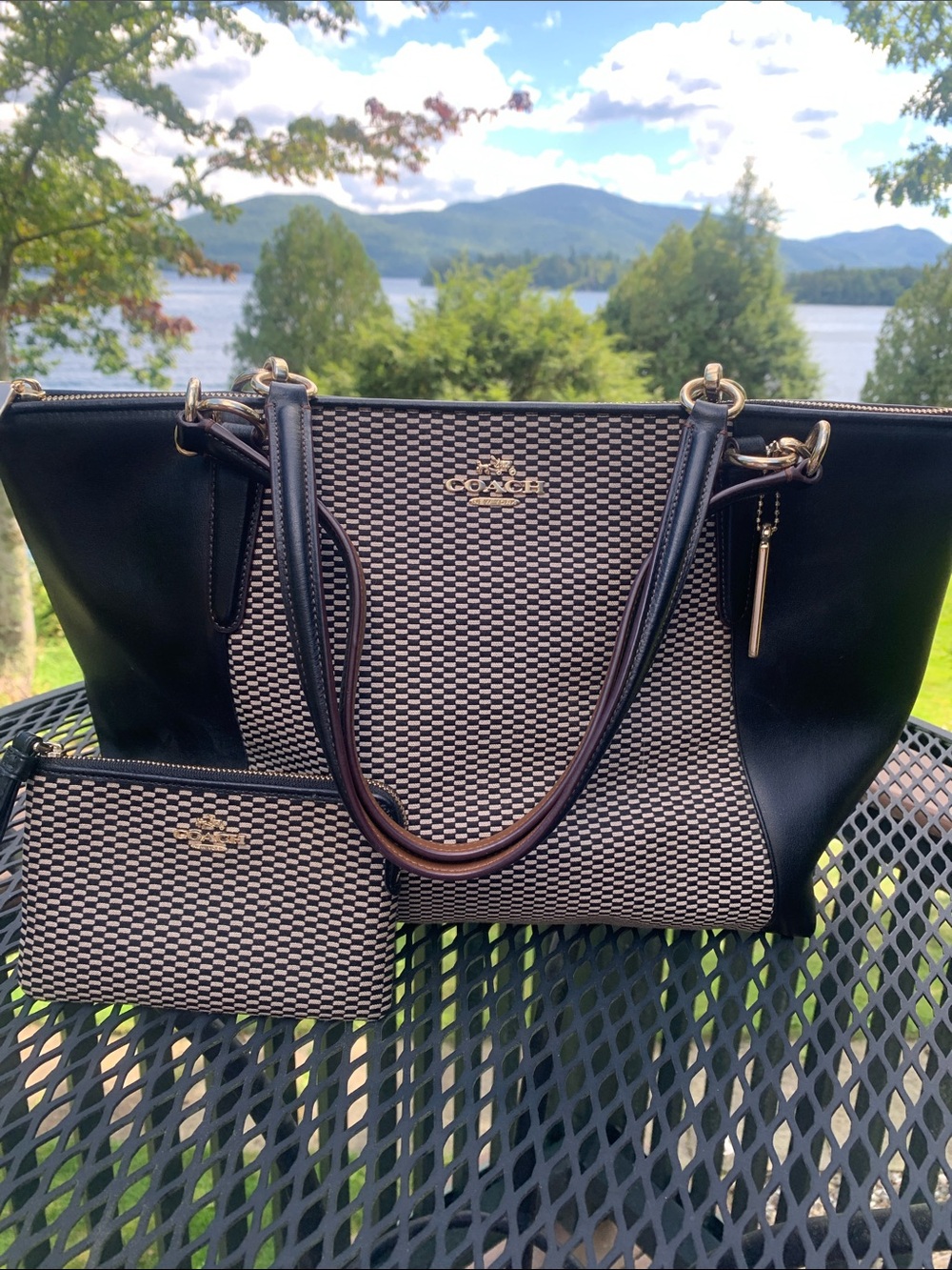 2 piece Coach bag and matching coin purse, like new